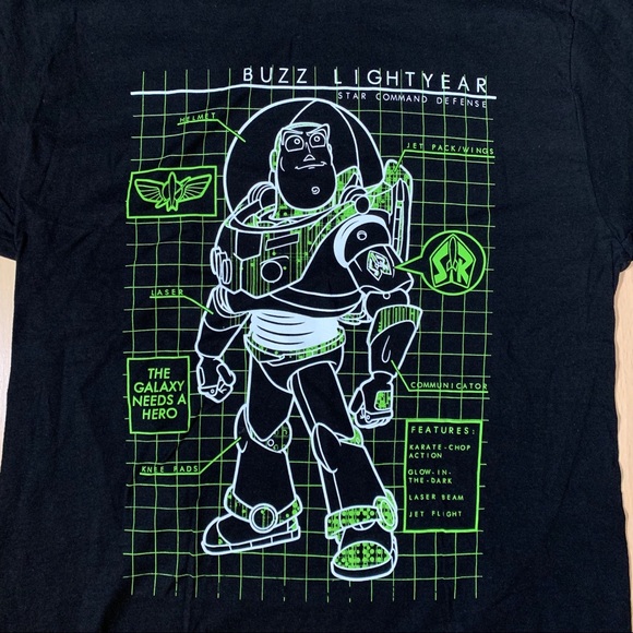 Toy Story Buzz Lightyear Schematic Tee Medium - Picture 2 of 4